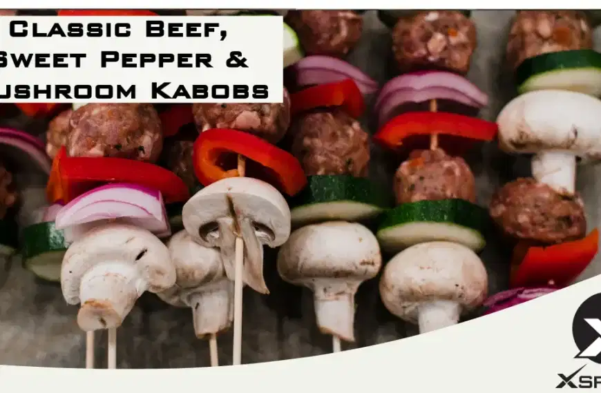 Classic Beef, Sweet Pepper & Mushroom Kabobs