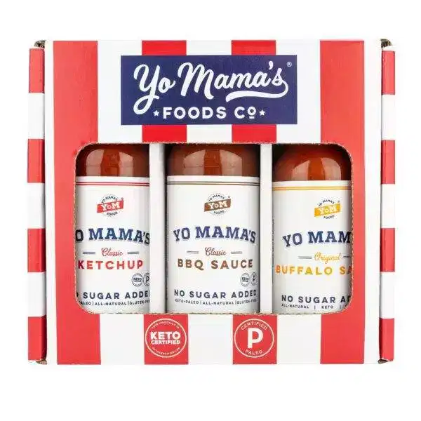 Yo Mama's BBQ Sauce Gift Set for Grilling.