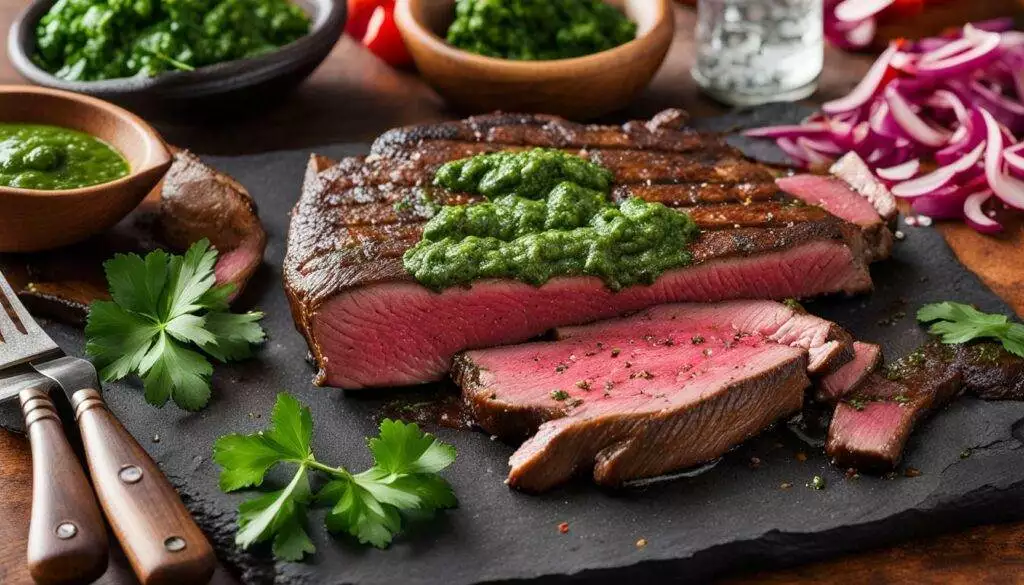 Flank steak with chimichurri sauce recipe