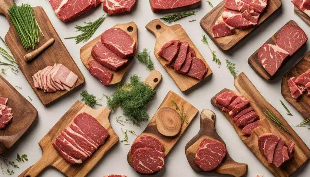 Grass-fed beef cuts