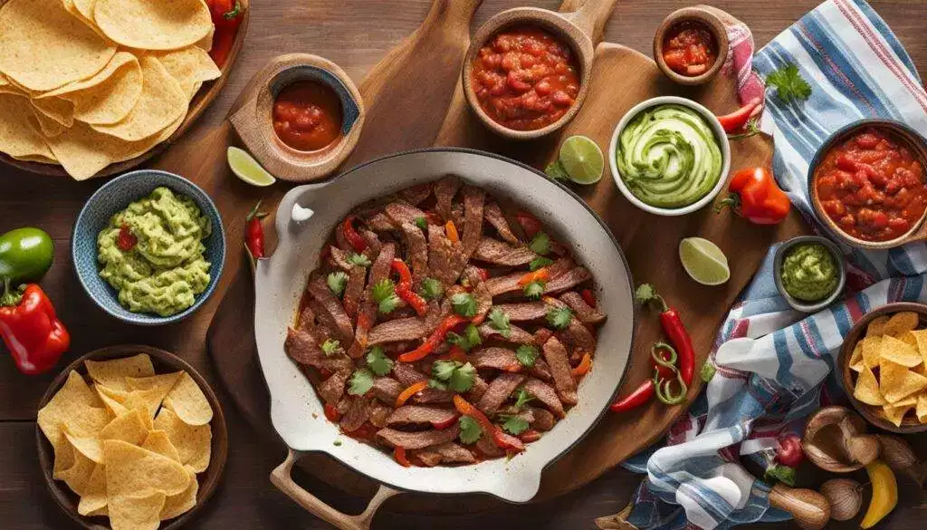 Mexican-style beef fajitas