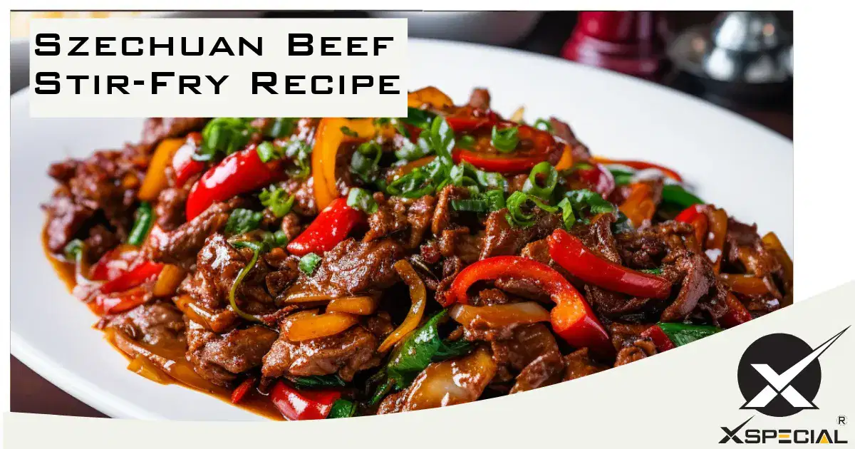 Zhejiang beef stir fry recipe with Szechuan twist.
