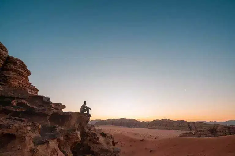 Amongst expansive red sands and spectacular sandstone rock formations, Hisma Desert – NEOM, Saudi Arabia | The NEOM Nature Reserve region is being designed to deliver protection and restoration of biodiversity across 95% of NEOM.