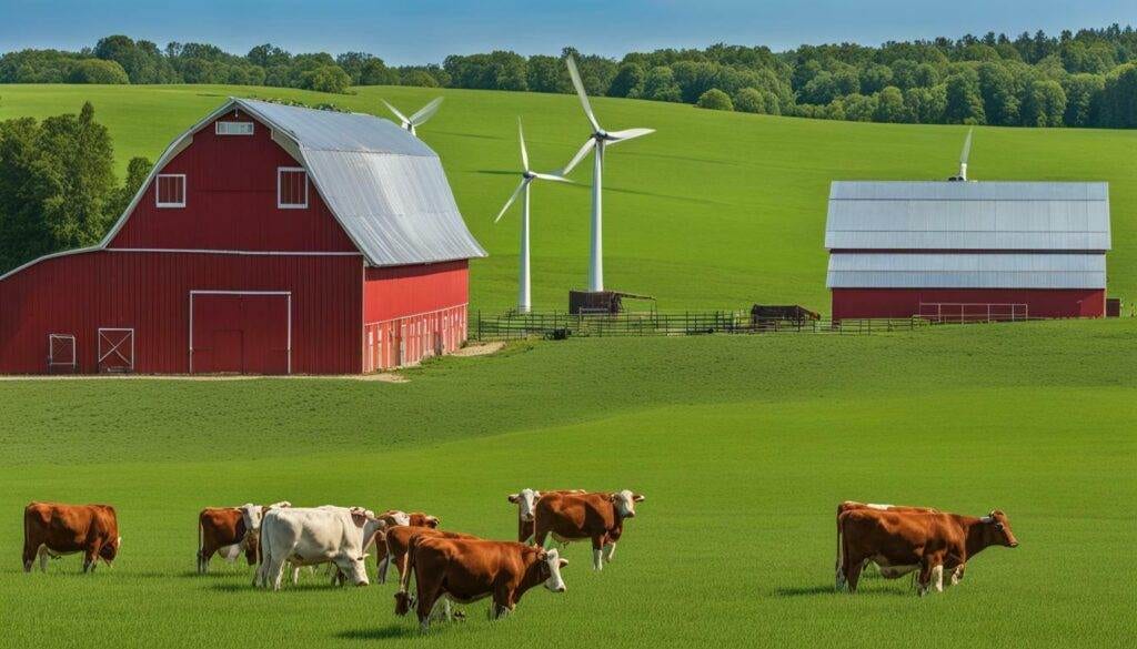 Sustainable farm landscape Sustainable farm landscape