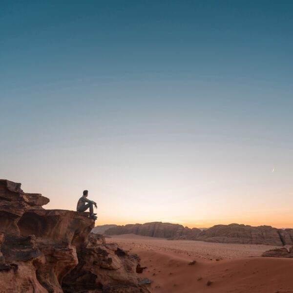 Amongst expansive red sands and spectacular sandstone rock formations, Hisma Desert – NEOM, Saudi Arabia | The NEOM Nature Reserve region is being designed to deliver protection and restoration of biodiversity across 95% of NEOM.