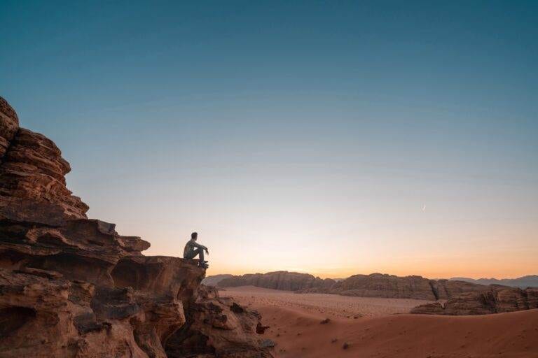 Amongst expansive red sands and spectacular sandstone rock formations, Hisma Desert – NEOM, Saudi Arabia | The NEOM Nature Reserve region is being designed to deliver protection and restoration of biodiversity across 95% of NEOM.